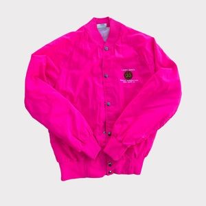 Vintage Larry Bird Boston Connection Pink 80s Windbreaker